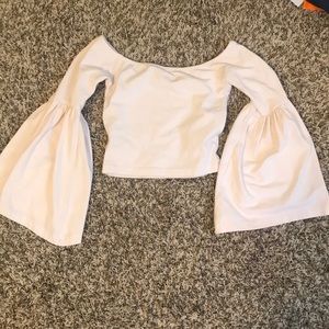 Light pink bell arm top